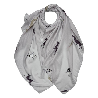Dog Lovers Off White Print Scarf