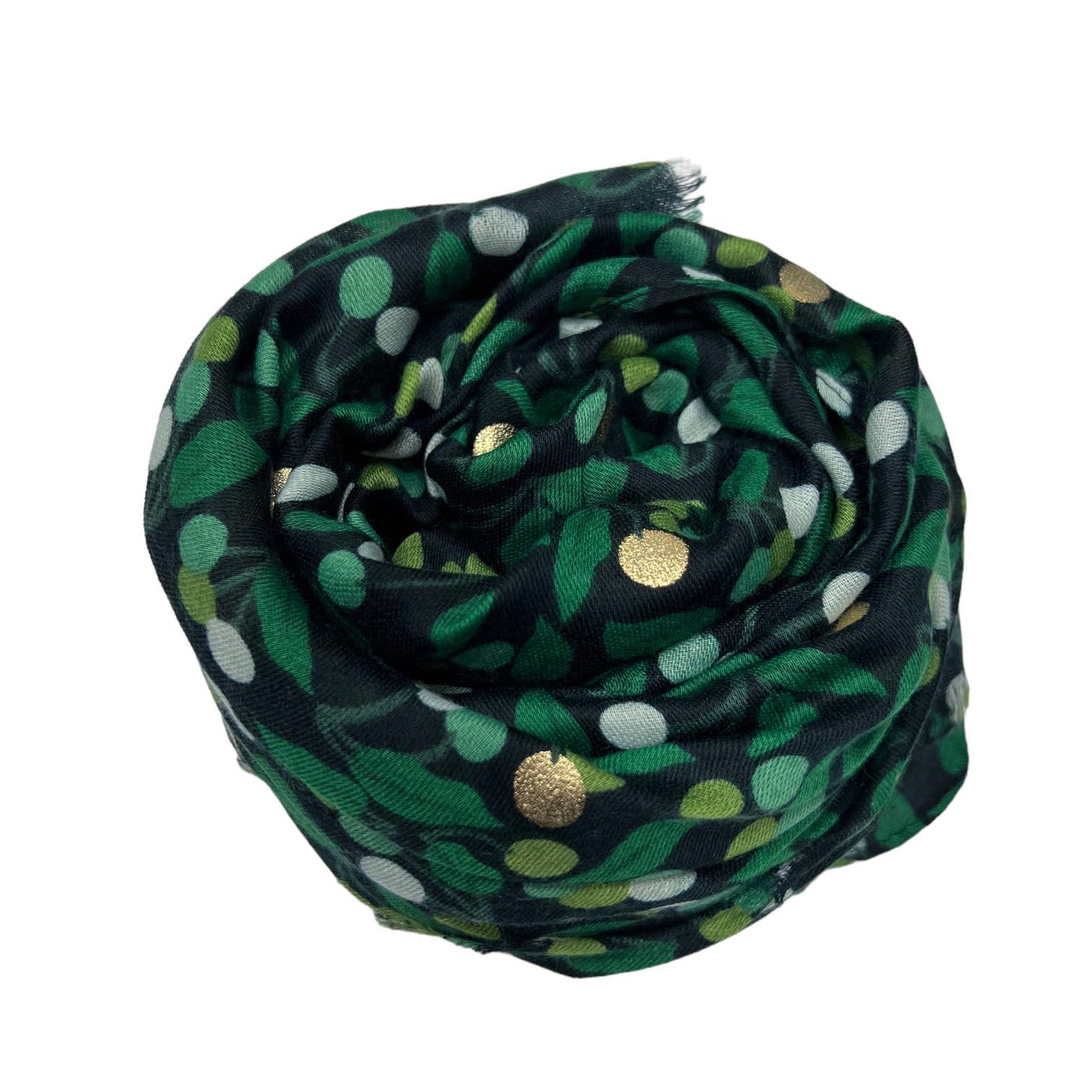 Leaf & Berry Green Print Scarf - SKRF