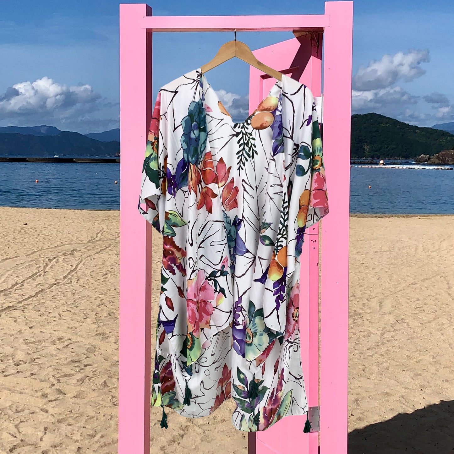 Floral Print Summer Beach Bikini Cover Up SKRFST066YI14