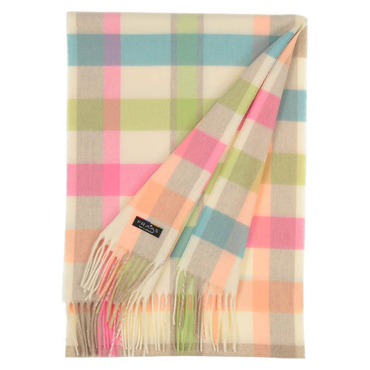 Fraas Scarf Cashmink Small Check Pastel 625360 025 - SKRF