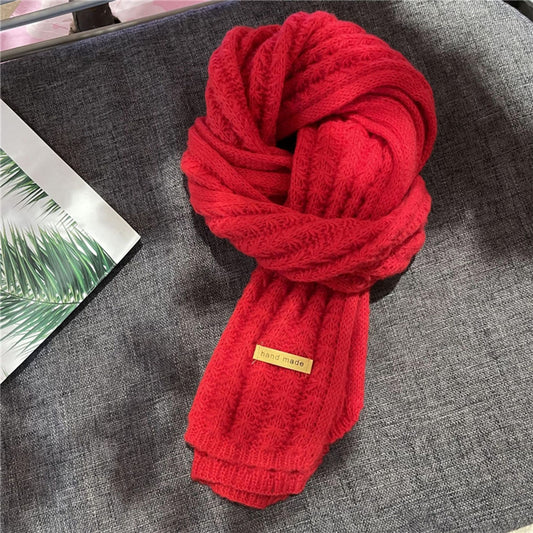 Knitted Cosy Red Scarf - SKRF