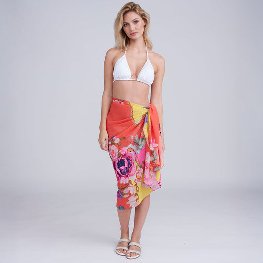 Pia Rossini Hawaii Flower Print Sarong - SKRF