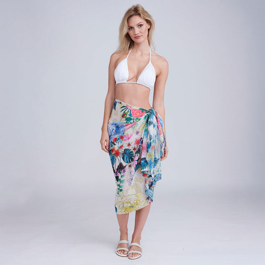 Pia Rossini Paradiso Tropical Print Sarong - SKRF