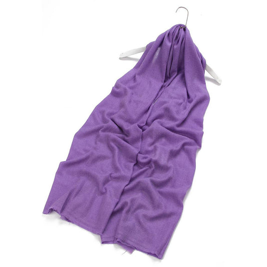Purple Pure Cashmere Pashmina Scarf - SKRF