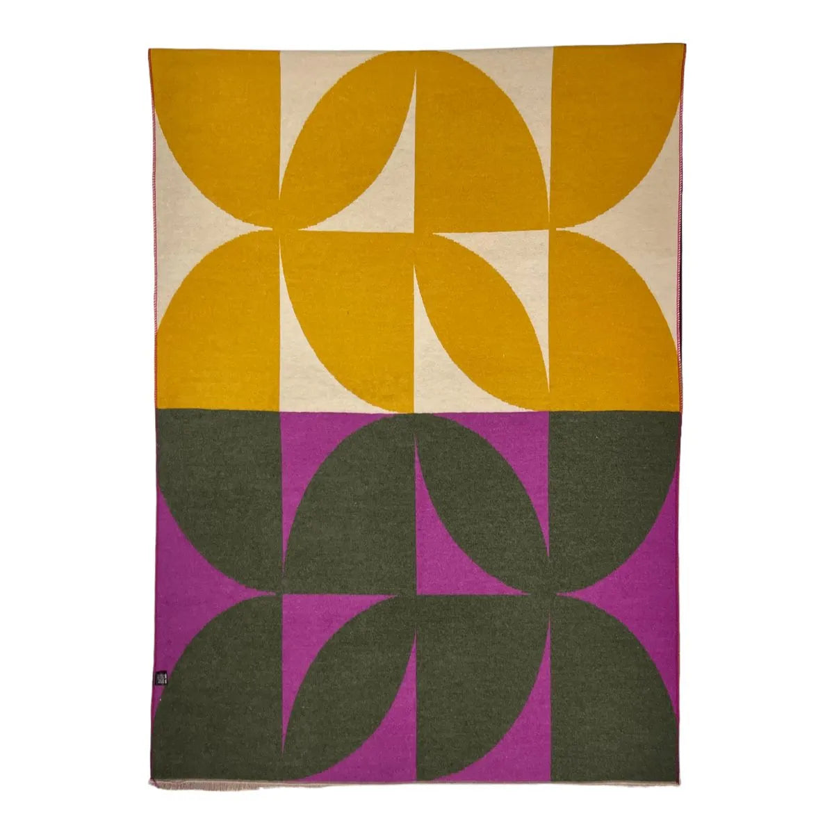 Retro Print Cashmere Blend Winter Scarf Purple - SKRF