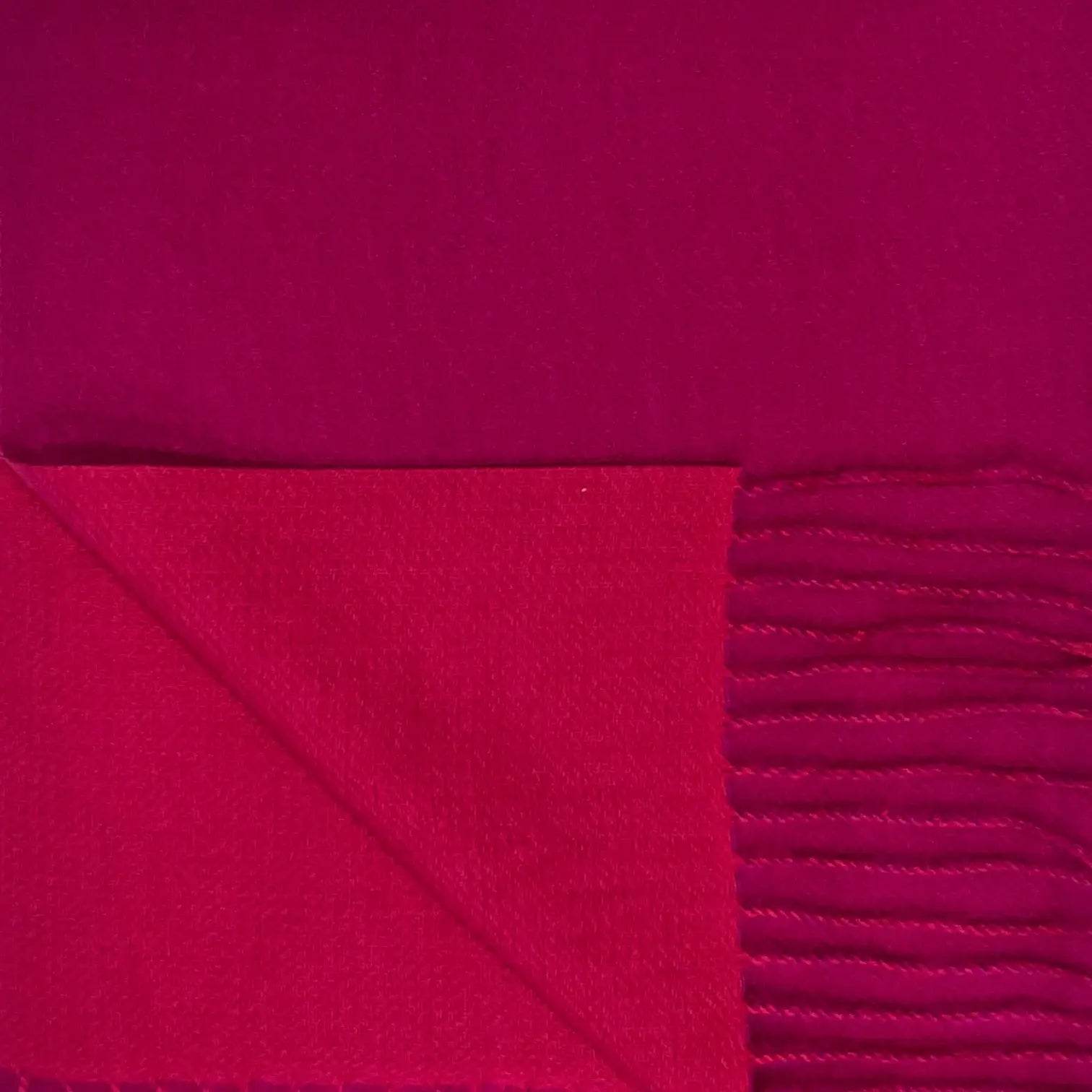 Two Tone Pink Cashmere Blend Pashmina Style Tassel Scarf