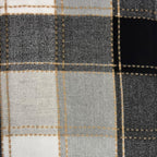 Checkered Black Scarf With Tassels