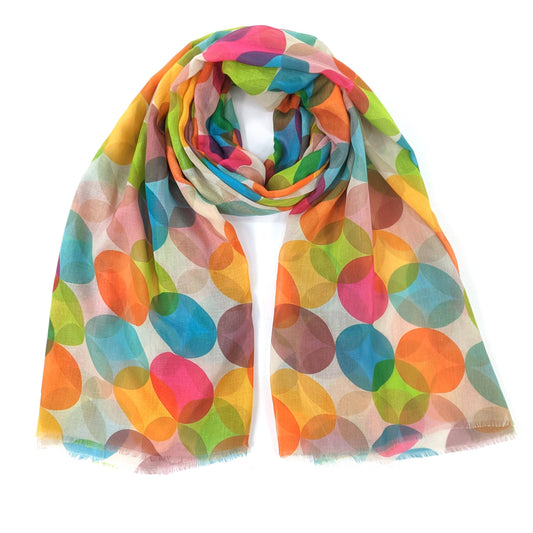 Aion Multicolour Sunrise Meadow Mingling Circles Scarf