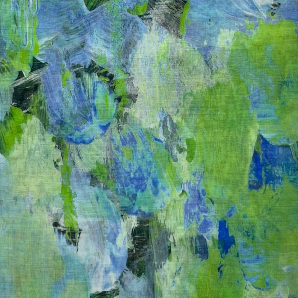 Bright Blue Abstract Tulip Print Scarf - SKRF