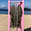 Brown Animal Print Summer Beach Bikini Cover Up SKRFST066YI34 - SKRF
