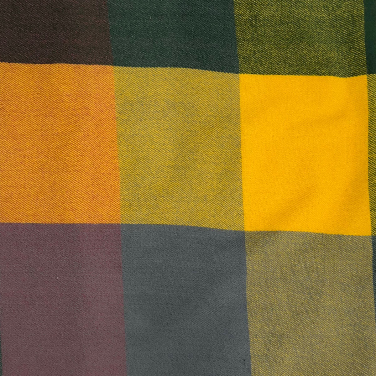 Colourful Check Scarf With Tassels - SKRF