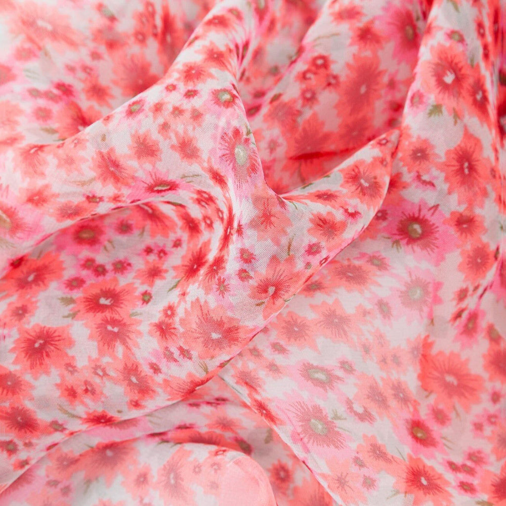Daisy Pink Chiffon Scarf - SKRF