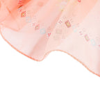 Eastern Floral Coral Green Print Chiffon Scarf - SKRF