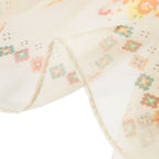 Eastern Floral Sand Beige Print Chiffon Scarf - SKRF