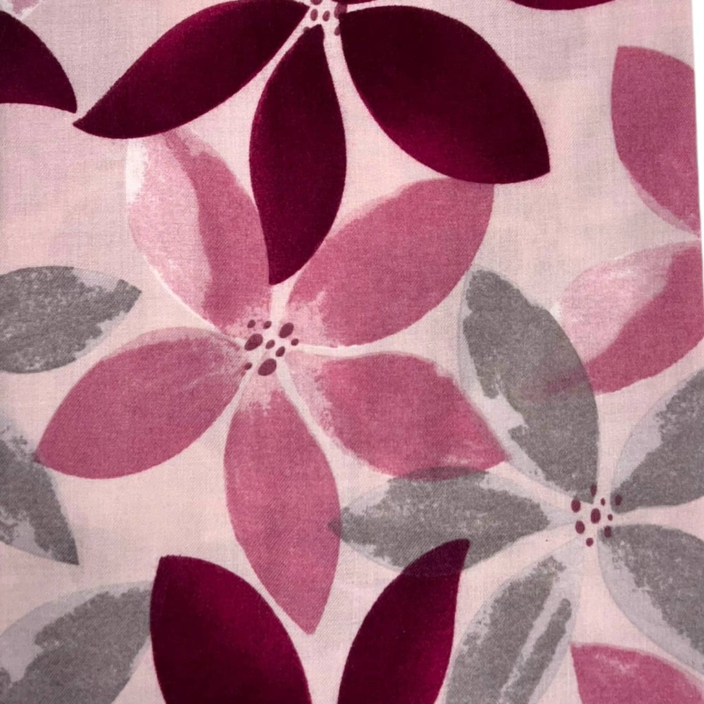 Pink Ash Tree Leaf Print Medium Weight Scarf