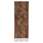 Fraas Scarf Cashmink Animal Print Camel Brown 625353 180 - SKRF