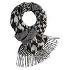 Fraas Scarf Cashmink Houndstooth Black 625270 990 - SKRF