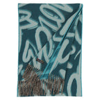 Fraas Scarf Cashmink Love Heart Pattern Teal 625354 690 - SKRF