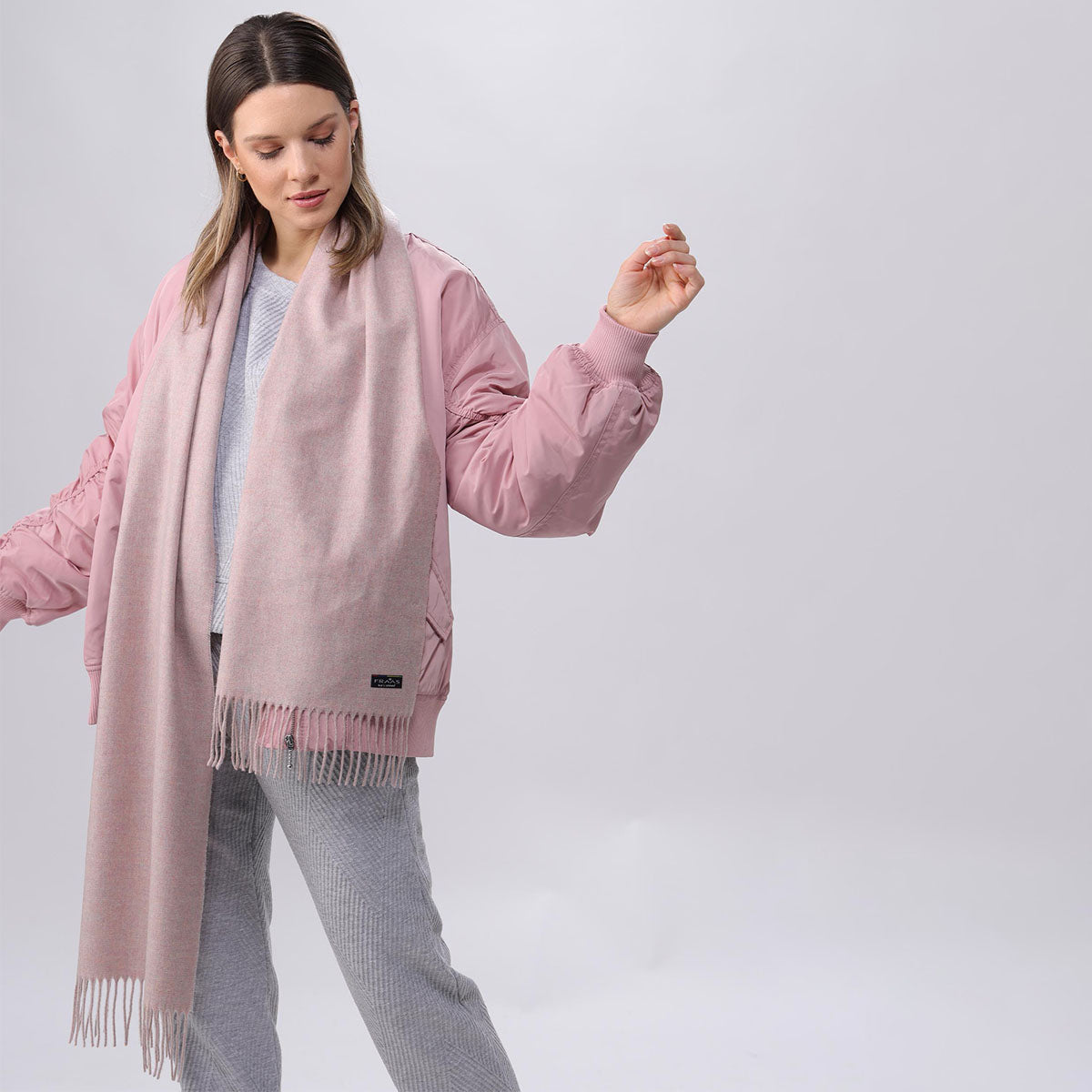 Fraas Scarf Cashmink Old Rose Pink 625199 423 - SKRF