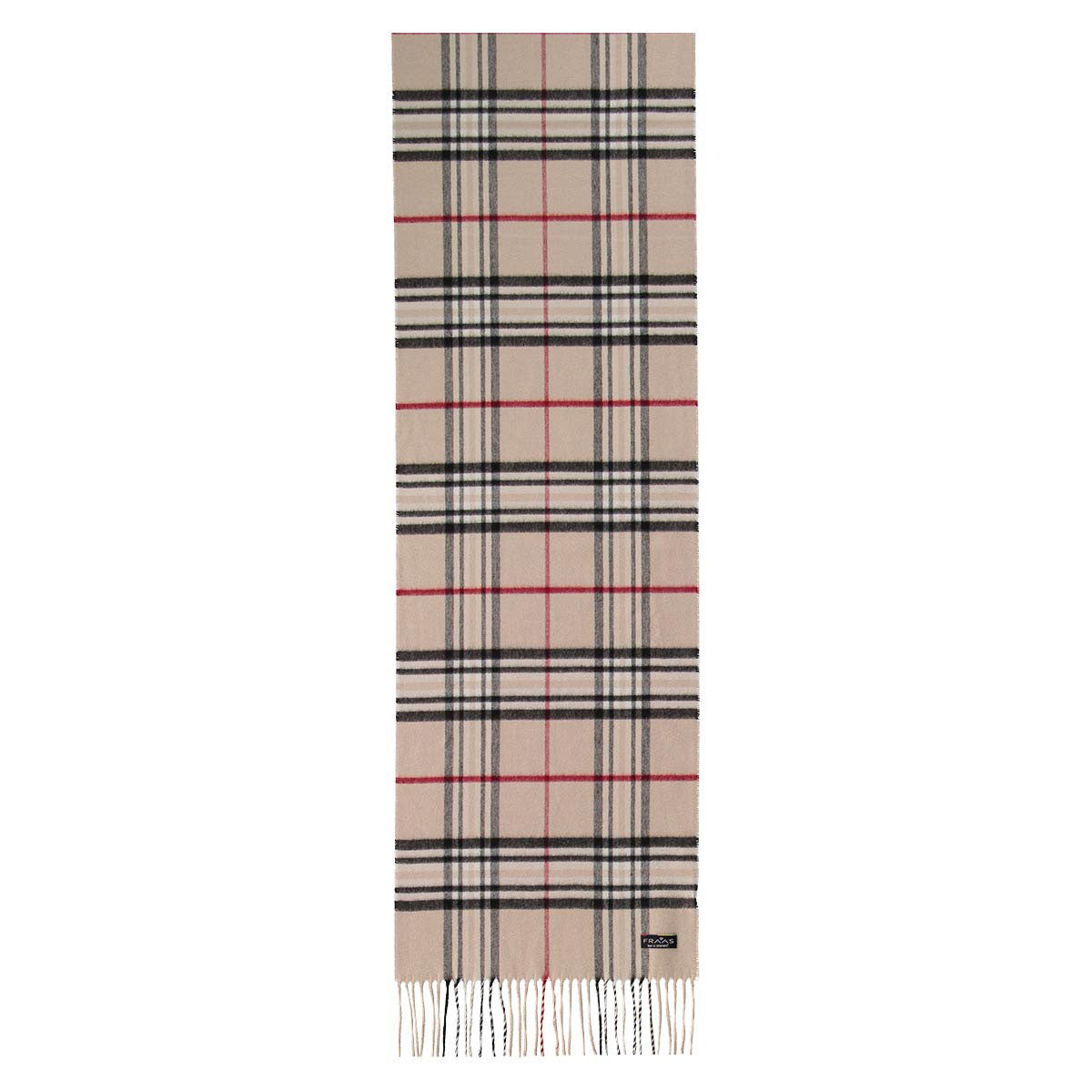 Fraas Scarf Cashmink Plaid Beige 625391 170 - SKRF