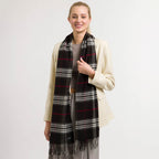 Fraas Scarf Cashmink Plaid Black 625391 990 - SKRF