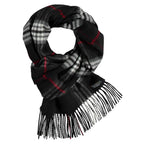 Fraas Scarf Cashmink Plaid Black 625391 990 - SKRF