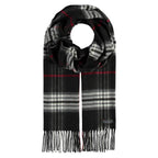 Fraas Scarf Cashmink Plaid Black 625391 990 - SKRF