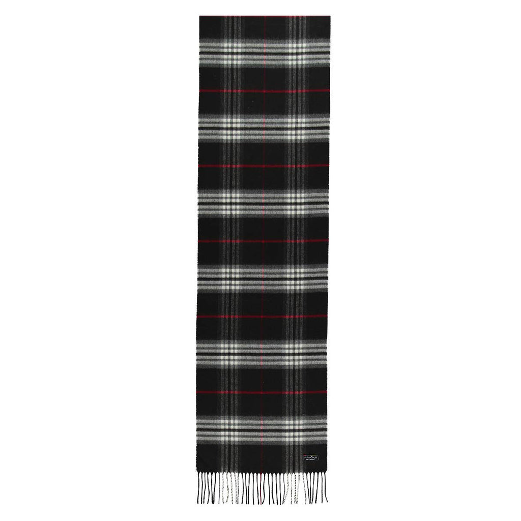 Fraas Scarf Cashmink Plaid Black 625391 990 - SKRF