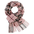 Fraas Scarf Cashmink Plaid Rose Pink 625391 410 - SKRF