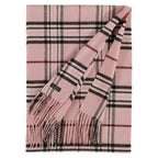 Fraas Scarf Cashmink Plaid Rose Pink 625391 410 - SKRF