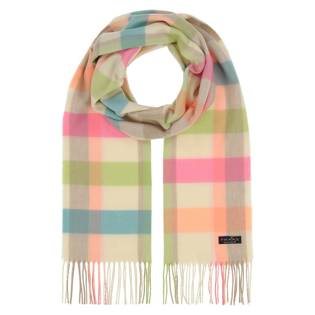 Fraas Scarf Cashmink Small Check Pastel 625360 025 - SKRF