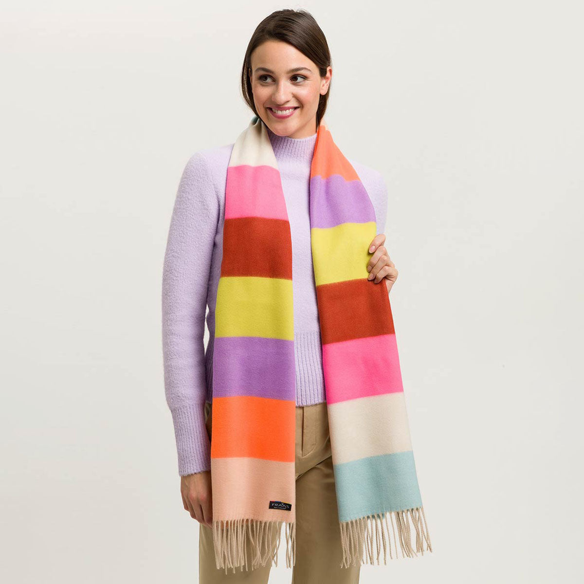 Fraas Scarf Cashmink Striped Multicolour 620004 970 - SKRF