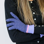 Gloves Recycled Mix Blue Contrast Wrist - SKRF