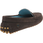 Herring Louisa Choclolate Brown Suede Ladies Rubber-Soled Driving Moccasins