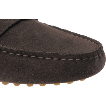 Herring Louisa Choclolate Brown Suede Ladies Rubber-Soled Driving Moccasins