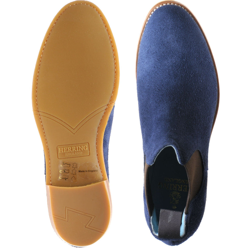 Herring Tamara ladies rubber-soled Chelsea boots in navy suede