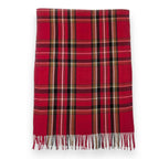 Tartan Winter Scarf With Tassle Ends Red