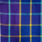 Colourful Royal Blue Check Scarf With Tassels