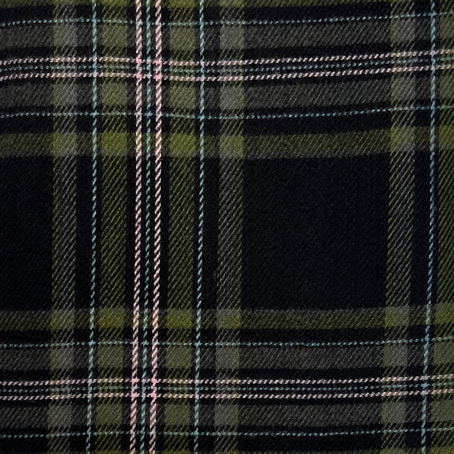 Tartan Winter Scarf With Tassle Ends Black Green