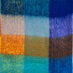 Soft Check Green Multicolour Winter Scarf With Tassels