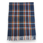 Tartan Winter Scarf With Tassle Ends Blue