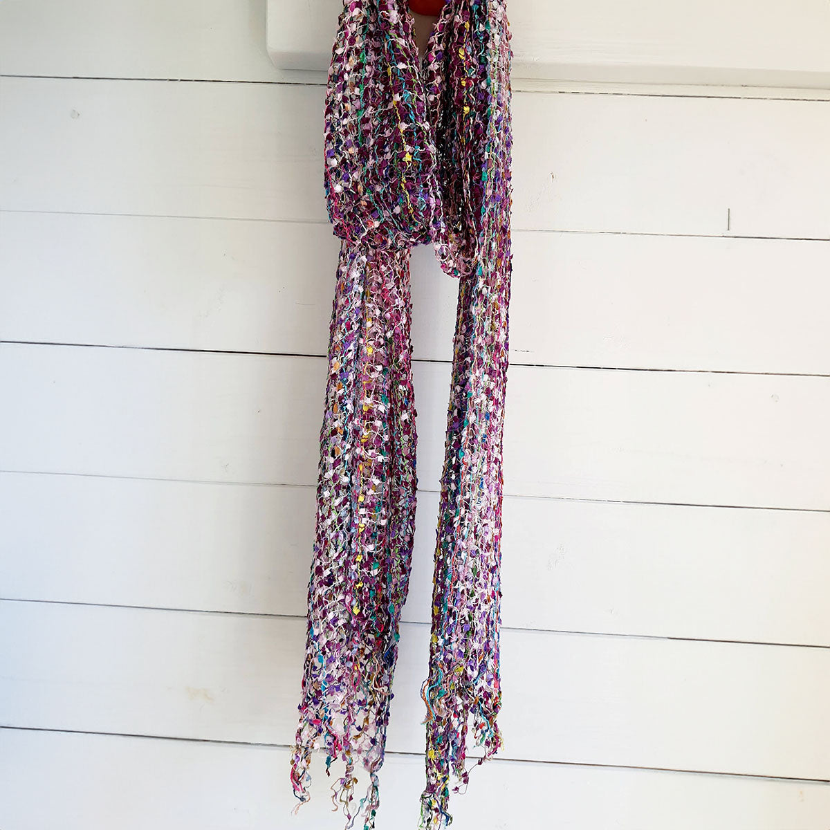 Jomda Net Weave Scarf Crocus Purple - SKRF
