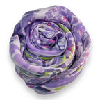 Mosaic Purple Print Fringe Edge Scarf - SKRF