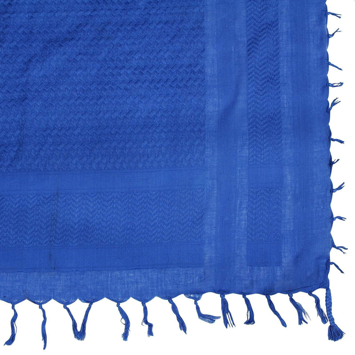 Pali Kufiya Style Blue Tassel Scarf - SKRF