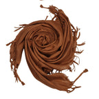 Pali Kufiya Style Brown Tassel Scarf - SKRF