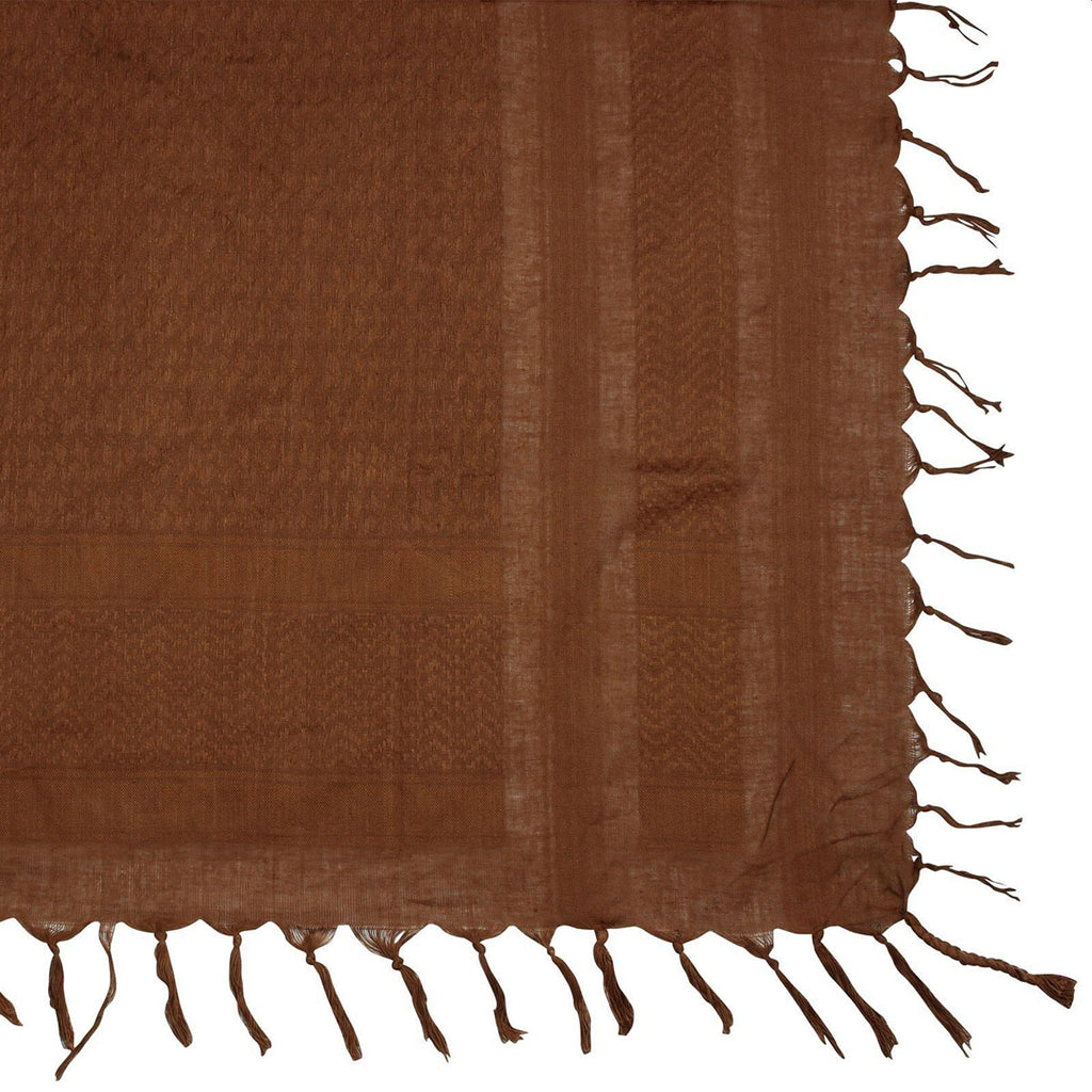 Pali Kufiya Style Brown Tassel Scarf - SKRF