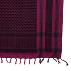 Pali Kufiya Style Magenta Pink Black Tassel Scarf - SKRF