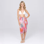 Pia Rossini Adalia Pink Palm Print Sarong - SKRF