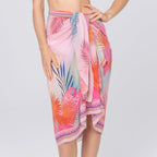 Pia Rossini Adalia Pink Palm Print Sarong - SKRF