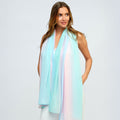 Pia Rossini Allure Pale Blue Pastel Ombre Chiffon Scarf